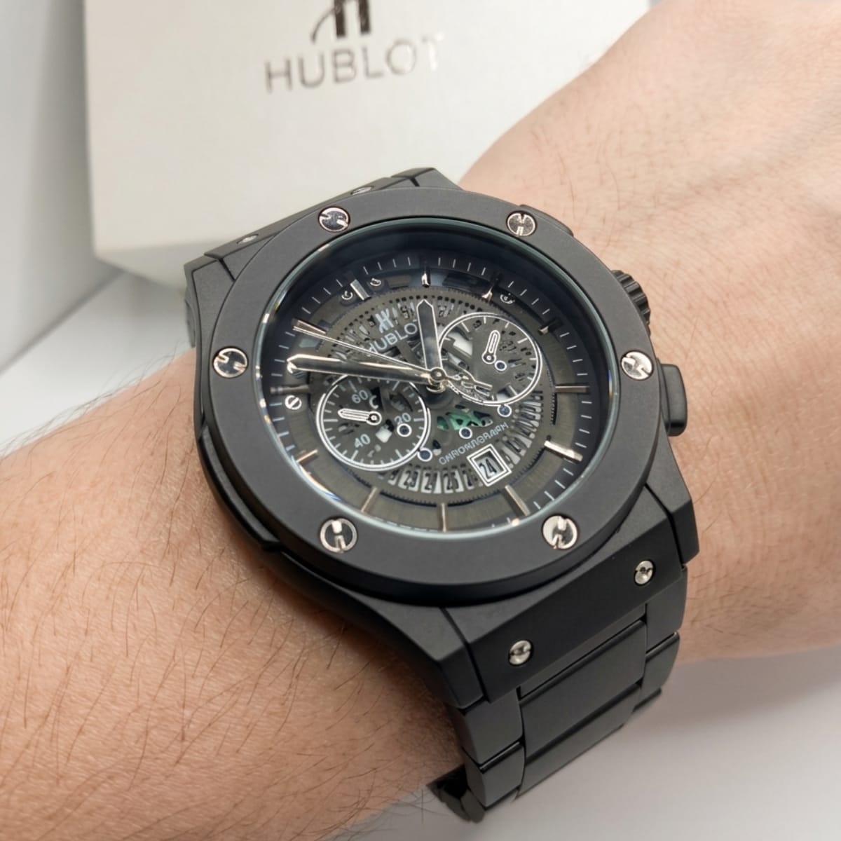 HB Black Phantom Chronograph – Full Black Heavy Metal Edition