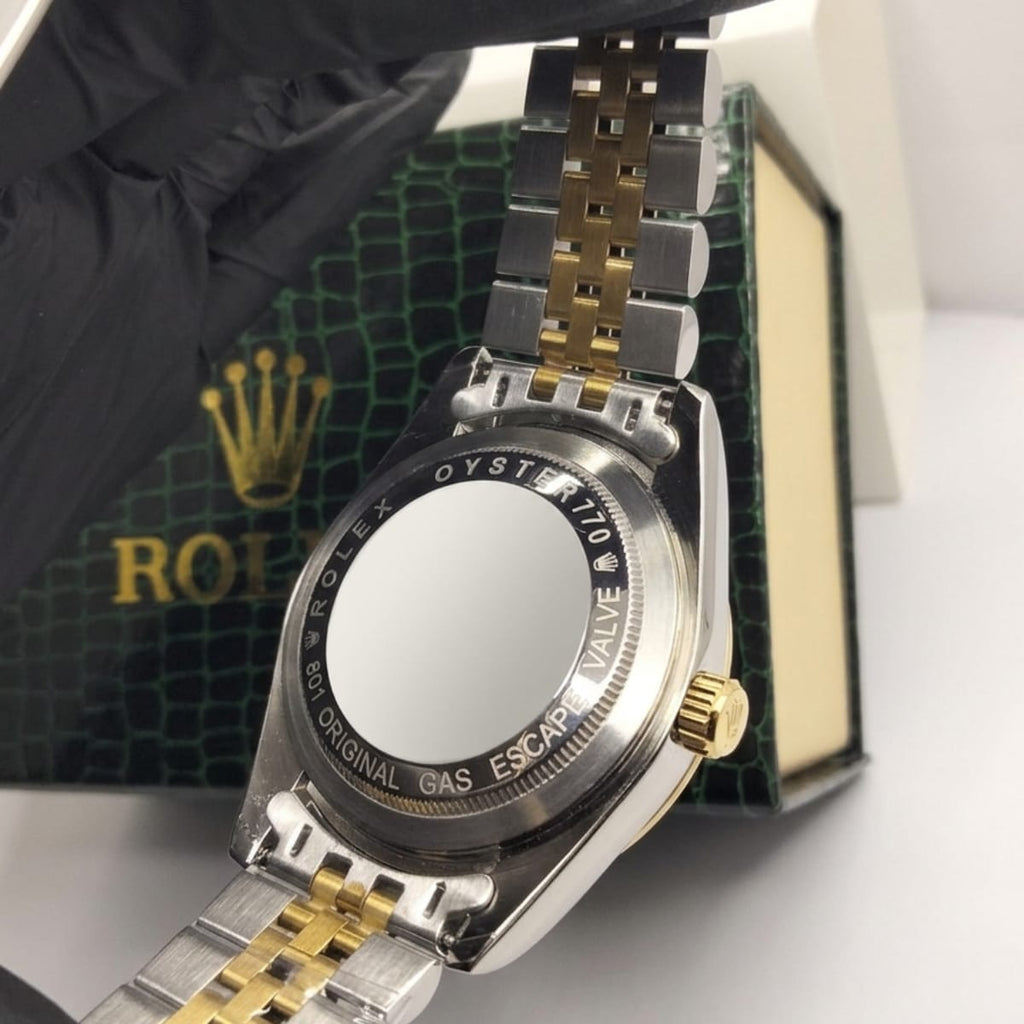 RLX Day-Date Two Tone Black Dial Luxury Watch