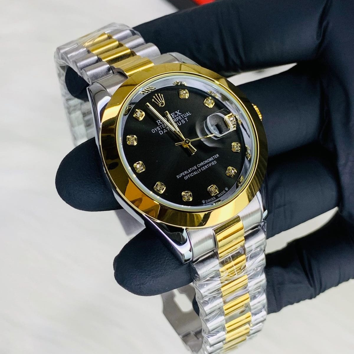 RLX Datejust Two-Tone Luxury Watch (Gold & Silver)